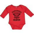 thumbnail image 3 of Inktastic Handpicked for Earth By My Auntie in Heaven with Angel Wings Boys or Girls Long Sleeve Baby Bodysuit, 3 of 5