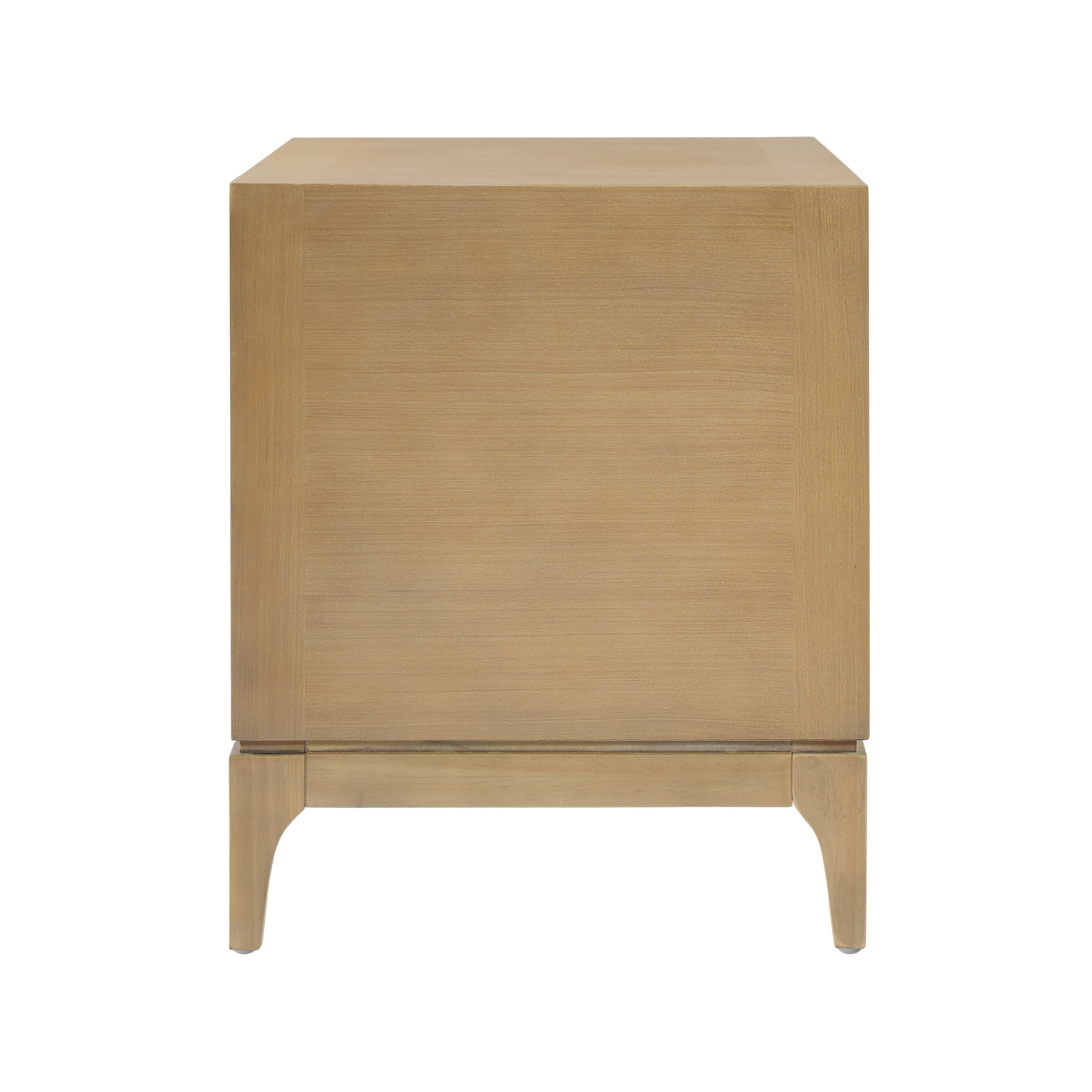 Euroco Mid-Century Modern Nightstand with 2 Storage Drawers, 24" Wide End Table with Tapered Legs,Wood Bedside Table for Bedroom,Living Room,Natural