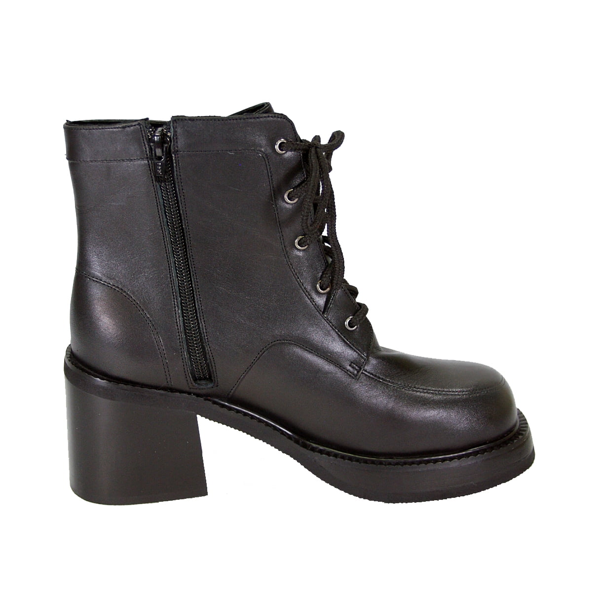 PEERAGE Pauly Men's Medium Width Elegant 7 Inch Comfort Leather Boots BLACK 8.5