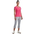 thumbnail image 5 of Under Armour Women's Solid Tech V-Neck Shirt Hot Pink 2XL, 5 of 6