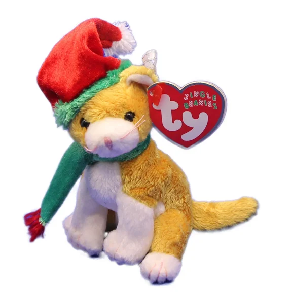 Ty Jingle Beanies Jangle the Holiday Cat (Smaller than Beanie Baby)