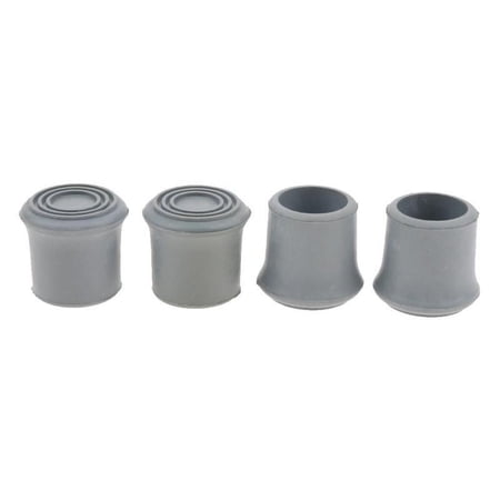 4Pcs Anti- Crutch Capsule Walking Aid Foot for Walking Canes Walking Aids, Easy to Install - Gray, 25mm