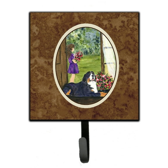 Carolines Treasures SS8535SH4 4.25 x 6 in. Little Girl with Her Bernese Mountain Dog Leash Or Key Hook