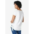 thumbnail image 2 of Woman Within Plus Size Side Tie Knit Tee, 2 of 5