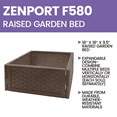 thumbnail image 4 of Zenport F580 Modular Raised Garden Bed, Brown, 4 of 5