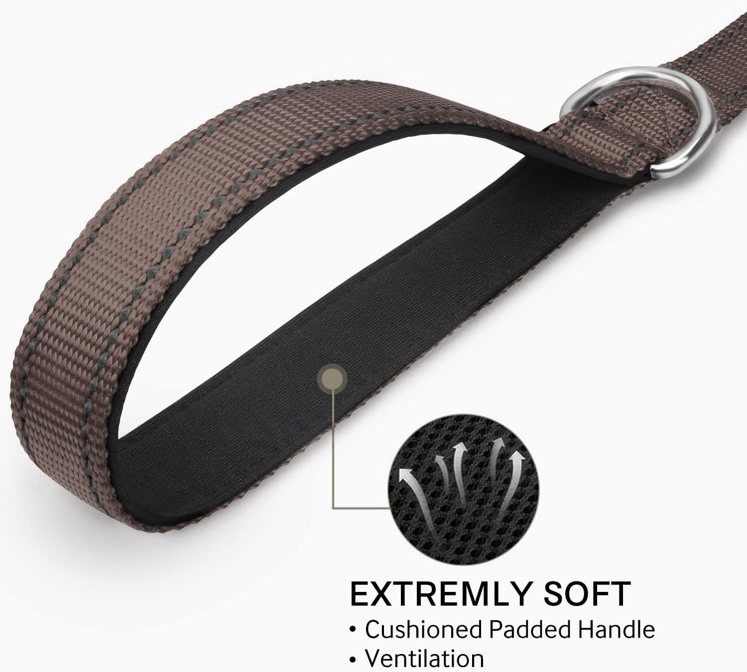Solennerer Dog Leash Heavy Duty Pet Leash 2 Traffic Padded Handles Reflective Leash for Medium to Large Dogs