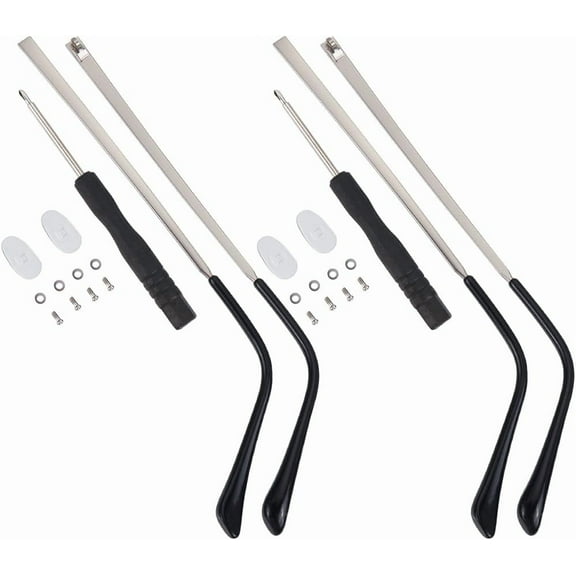 2 Set Platinum Spectacle Legs Eyeglasses Replacement Leg Accessories Glasses Temple Arms Universal Eyewear Repair Frame Temple Replacement with Screwdriver Screw Washer