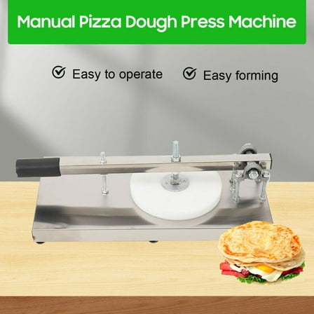 SUDEG Manual Pizza Dough Press Machine 24cm Household Pizza Dough Pastry Stainless Steel Press Machine