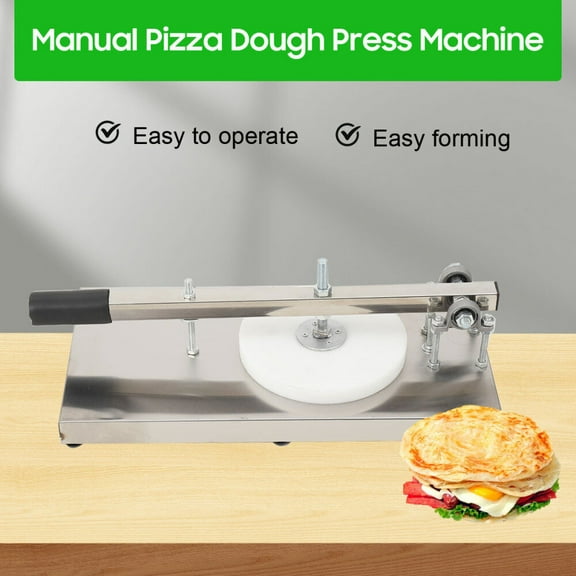 SUDEG Manual Pizza Dough Press Machine 24cm Household Pizza Dough Pastry Stainless Steel Press Machine