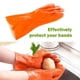 thumbnail image 5 of Guantes para Pelar Patatas, Antideslizantes, Versátiles para Verduras y Pescado, Ideales para Cocinas y Pescaderías, de Látex y Pvc Duraderos, Color Naranja, 27 Cm, 1 Par, 5 of 7