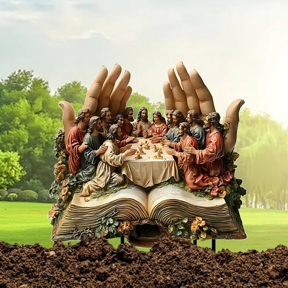 Qiweii Palm Pages Family Gatherings 2D Flat Acrylic Garden Floor Inserts Outdoor Decor