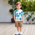 thumbnail image 4 of Ensemble de Tenues pour Petit Garçon, Chemise à Imprimés Mignons, Ensemble de Shorts, Col Rond, Tenue d'Été pour Bébé Garçon 6-7 Ans, 4 of 7
