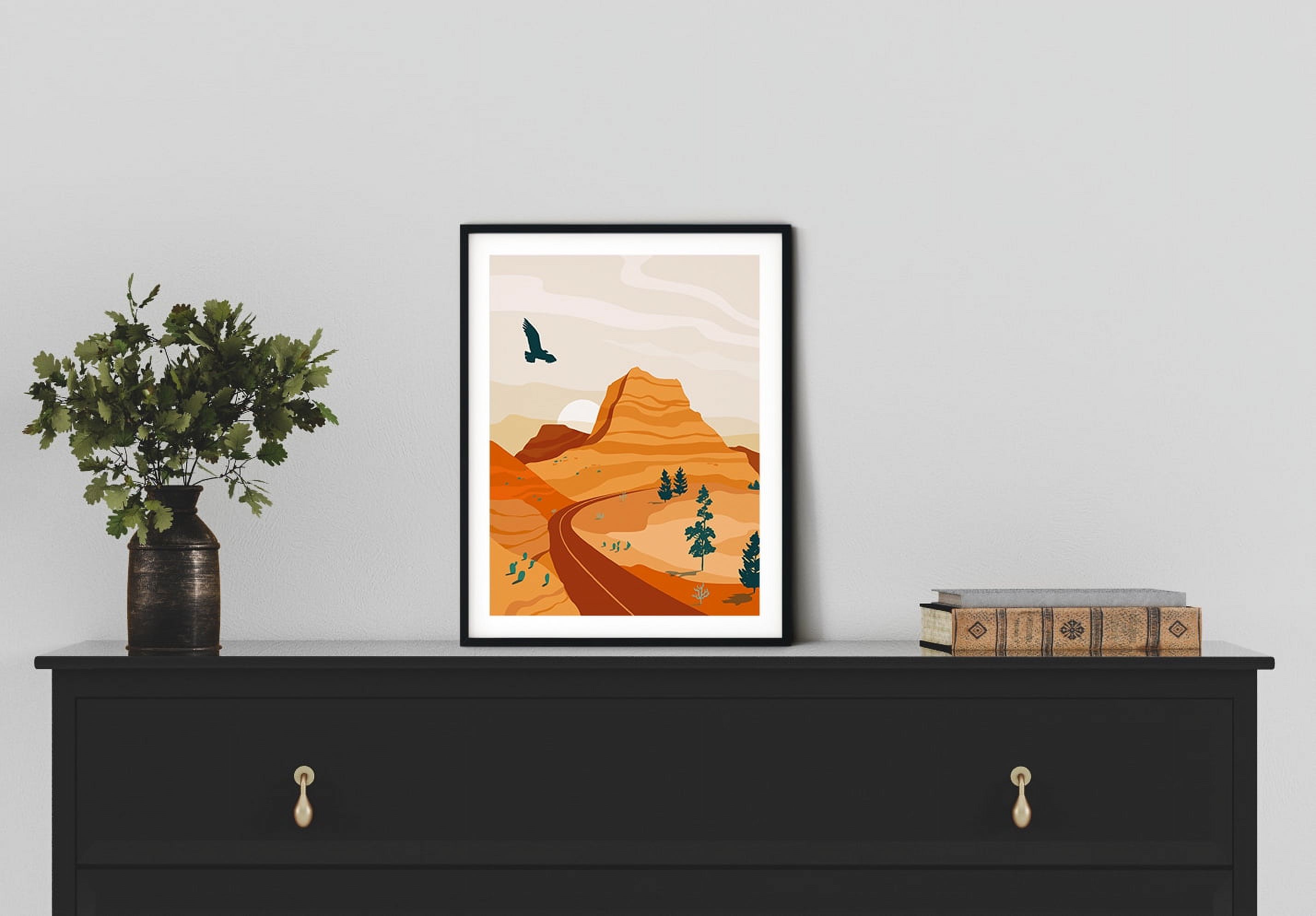 Haus and Hues National Parks Posters – Landscape Pictures Wall Art Nature Prints Mountain Painting Abstract Nature Art Mountains Wall Art - image 6 of 7