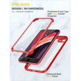 thumbnail image 2 of Étui iPhone SE 2020/Étui de Protection Intégrale pour iPhone 8 avec Protecteur d'Écran en Verre Intégré, Étui de Protection Transparente, Rouge, 2 of 7