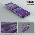 thumbnail image 6 of Dteck Wallet Case for iPhone 17,Magnetic Leather Card Holder Pocket Flip Case Shockproof Kickstand Rubber Back Cover for iPhone 17,Purple, 6 of 6