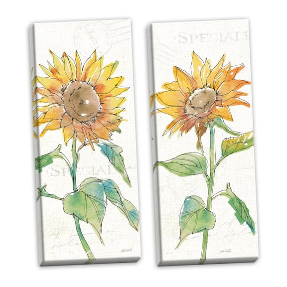 Gango Home Decor Shabby-Chic Tuscan Elegance V & Tuscan Elegance VI by Anne Tavoletti (Ready to Hang); Two 8x20in Hand-Stretched Canvases