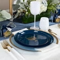 thumbnail image 2 of EcoQuality 8.6"inch Round Plastic Plates Blue Hanukkah Salad Plates with Gold Glitter Stamp Chanukah Menorah Design Hanukkah Party Disposable Dessert China Like Heavy Duty Dinner Plate (80 Pack), 2 of 4