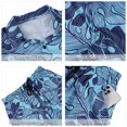 thumbnail image 4 of Fixha Men's Hawaiian Matching Set Tropical Summer Beach Button Down Short Sleeve Shirt and Shorts 2 Piece Outfits-Teal M, 4 of 5