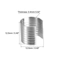 thumbnail image 2 of 100uds Cuero Cuerda Engarce Clips, 12,5x12,5mm Plegable Cilíndrico Cable Extremo para Cordón, Borla, Bricolaje Artesanía, Plateado Tono, 2 of 7