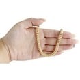 thumbnail image 6 of Real 10K Yellow Gold 3D Hollow Franco Box Link Chain 5.50 Necklace 30 Inch, 6 of 6