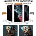 thumbnail image 4 of [2+3 Pack] Privacy Screen Protector for Samsung Galaxy S22 Ultra 5G [Not Glass], 2 Pack Anti-Spy Flexible TPU Film With 3 Pack Tempered Glass Camera Lens Protector, Case Friendly, 4 of 6