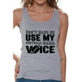 thumbnail image 1 of Women's Don't Make Me Use My Football Mom Voice Graphic Tank Tops Black Sport Moms, 1 of 4