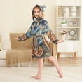 thumbnail image 4 of FORMRS Kids Bathrobe Unisex Hooded Robe Toddler Pajamas Sleepwear, Size 4-6T, Starry Pizza, 4 of 7