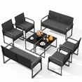 thumbnail image 2 of Asofer Patio Furniture Set, Outdoor Rattan Conversation Set include BBQ Canopy for Backyard, Garden, Deck, and Parties, 2 of 12
