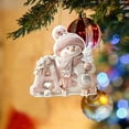 thumbnail image 5 of Lilixerw Pink Snowman 26 Letter Christmas Tree Ornament,2D Flat Acrylic Hanging Pendant for Xmas Decor,Home Wall Gifts,Xmas Party Supplies,Letter A, 5 of 5