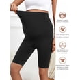 thumbnail image 4 of Athlemo Maternity Biker Shorts High Waist Belly Support Over Bump Pregnancy Gym Leggings, 4 of 7