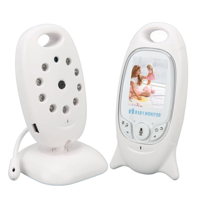Monitor de vídeo para bebés con cámara, inalámbrico, WIFI, conversación bidireccional, visión nocturna, pantalla LCD de 2 pulgadas, monitor de temperatura, enchufe estadounidense de 100-240 V