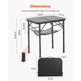 thumbnail image 4 of VEVOR 2ft Folding Portable Camping Table Aluminum Outdoor Table Adjustable Height, 4 of 9