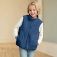thumbnail image 2 of Gubotare Boys Fleece Vest Boys Girls Polar Fleece Vest Sleeveless Lightweight Outwear Full Zip Windproof Jacket with Pockets Warm Puffer Vest Size 11-12 (Navy,11-12 Years), 2 of 6