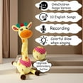 thumbnail image 3 of TOOPOOT 2025 Upgrade Musical Giraffe Toy – Enhanced function, 10 cheerful songs, twisting dance, voice imitation, hand-embroidered details (1PC), 3 of 6
