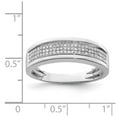 thumbnail image 2 of 925 Sterling Silver Polished Diamond Mens Band Ring Size 10 Wedding Band for Men - .22 dwt, 2 of 2