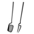 thumbnail image 2 of Cuchara de mango largo, cuchara en forma de pala de acero inoxidable, tenedor, cuchara de café, tenedor, vajilla multifuncional, 2 of 8