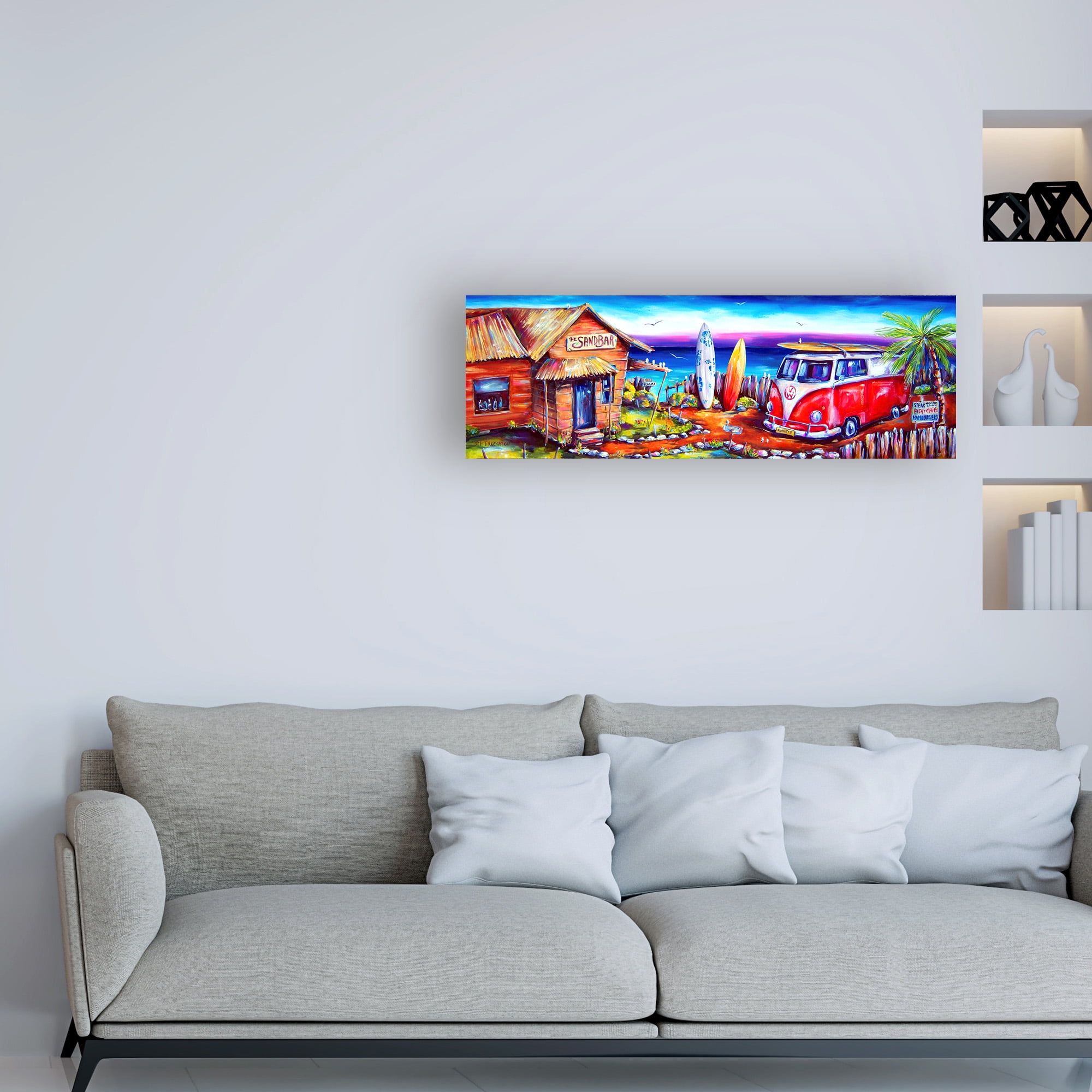 Trademark Fine Art 'Surf Sandbar' Canvas Art by Deborah Broughton