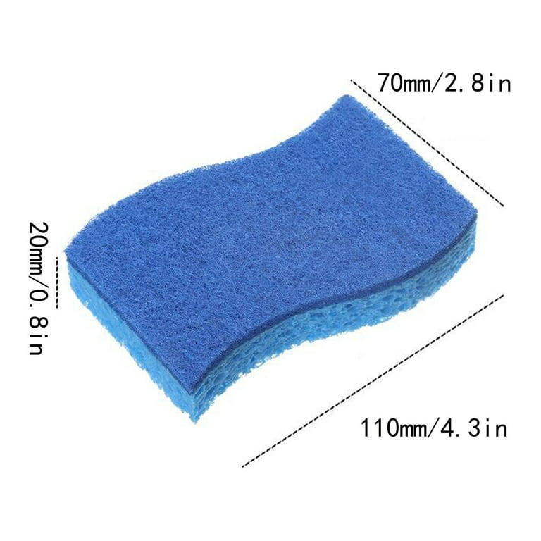 Miracle Microfiber Kitchen Sponge by Scrub-It (6 Pack) - Non-Scratch Heavy  Duty Dishwashing Cleaning sponges- Machine Washable - (Blue)