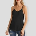 thumbnail image 2 of SNKSDGM Female Womens Tank Tops Dressy Casual V Neck Spaghetti Strap Tank Top with Built in Bra Women Splice Vest Tops Blouse Underwear Sleeveless Tank Solid Lace Tops Strap Women's Tanks & Xl, 2 of 5