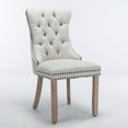 thumbnail image 6 of Miniyam Dining Chair Set of 2, High-end Tufted Contemporary Flax Upholstered, Beige, 6 of 8