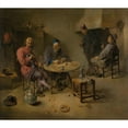 thumbnail image 3 of Abraham Diepraam 22x20 Black Modern Framed Museum Art Print Titled - The Tavern (1665), 3 of 5