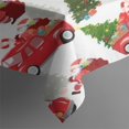 thumbnail image 4 of Red Christmas Car Pattern Rectangle Tablecloth 60"x102",Waterproof Polyester Rectangle Table Cloth, Wipeable Spillproof Polyester Tablecloth for Dining, Camping, Indoor and Outdoor, 4 of 6