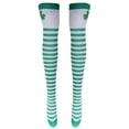 thumbnail image 5 of ZPAQI Irish Saint Patricks Day Thigh High Stockings Green Shamrock Clover Striped Print Over Knee Long Socks Festival Tights, 5 of 21