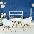 thumbnail image 3 of Gymax 3 Piece Kids Round Table Chair Set with 2 Arm Chairs White, 3 of 10