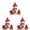 Red & White, variant on Clearance Under $1 Flat Acrylic Snowman Christmas Ornament with Knit Hat and Plaid Scarf - Style 1