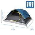 thumbnail image 3 of Ozark Trail, 3 Person Dome Tent, Rain Fly, Easy to Assemble Fiberglass Poles. Blue Color, Ideal for Camping or Backpacking, 6.17lbs, 3 of 16