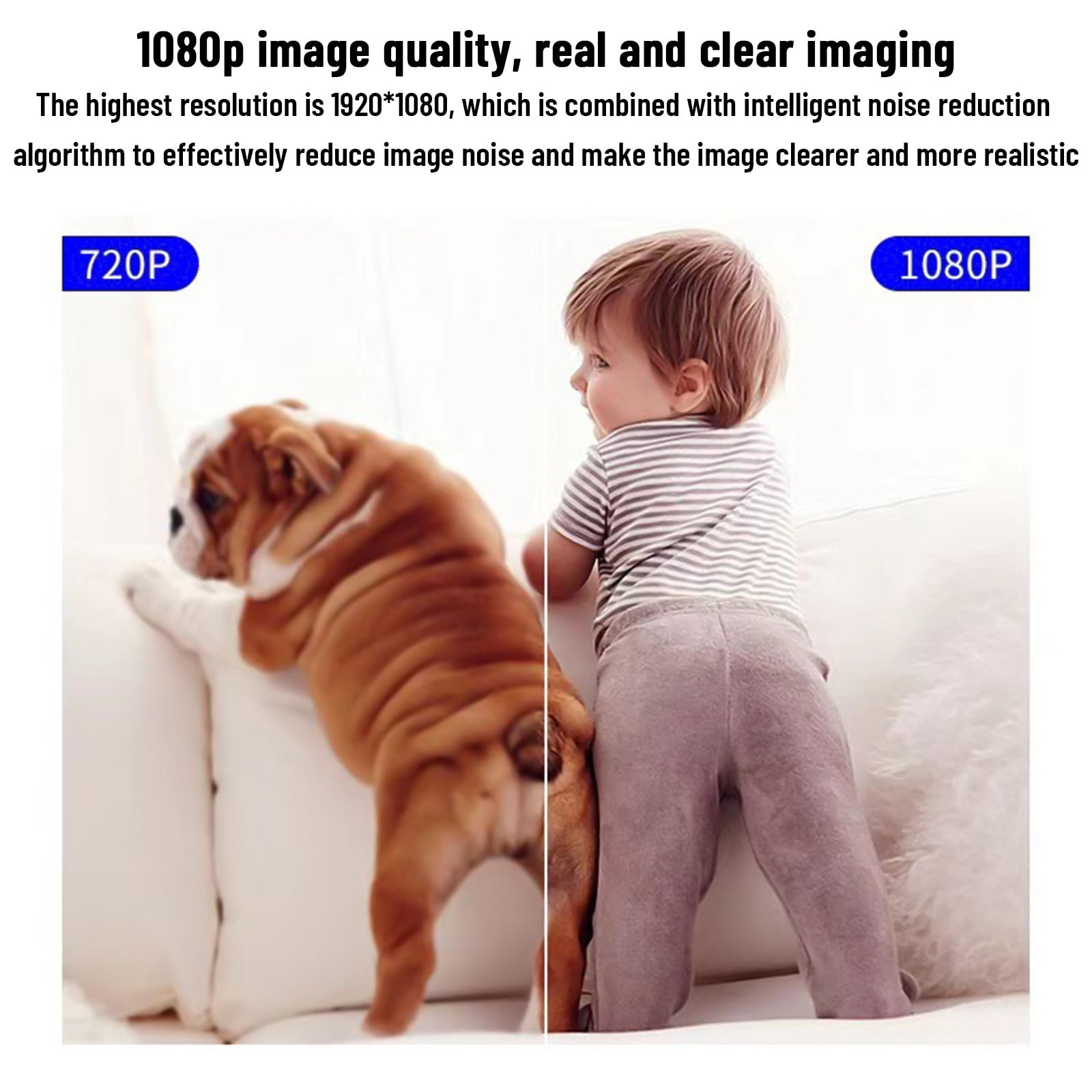 Oggfader Home Security Camera System Indoor Security Camera HD WiFi Camera For Home Security 2.4GHz WiFi Motion Detection Night Vision 2-Way Audio Ideal For Baby Monitor