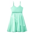 thumbnail image 5 of iEFiEL Girls Shiny Sequins Camisole Leotard Dance Dress for Ballet Lyrical Jazz Performance Mint Green 8, 5 of 6