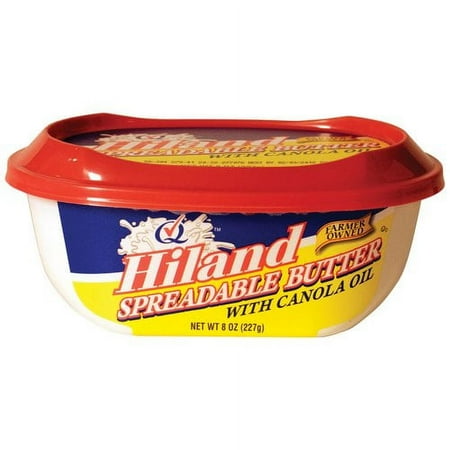 Hiland Spreadable Butter with Canola Oil, 8 oz