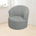thumbnail image 2 of EASTIN Housse de Chaise Pivotante Ronde Club Moderne Accent Housse de Fauteuil Club Ronde Extensible Douce pour Salon, 2 of 7